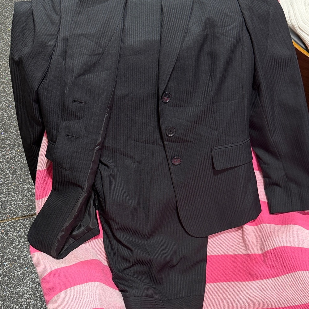 Jones New York Charcoal Pinstripe Suit